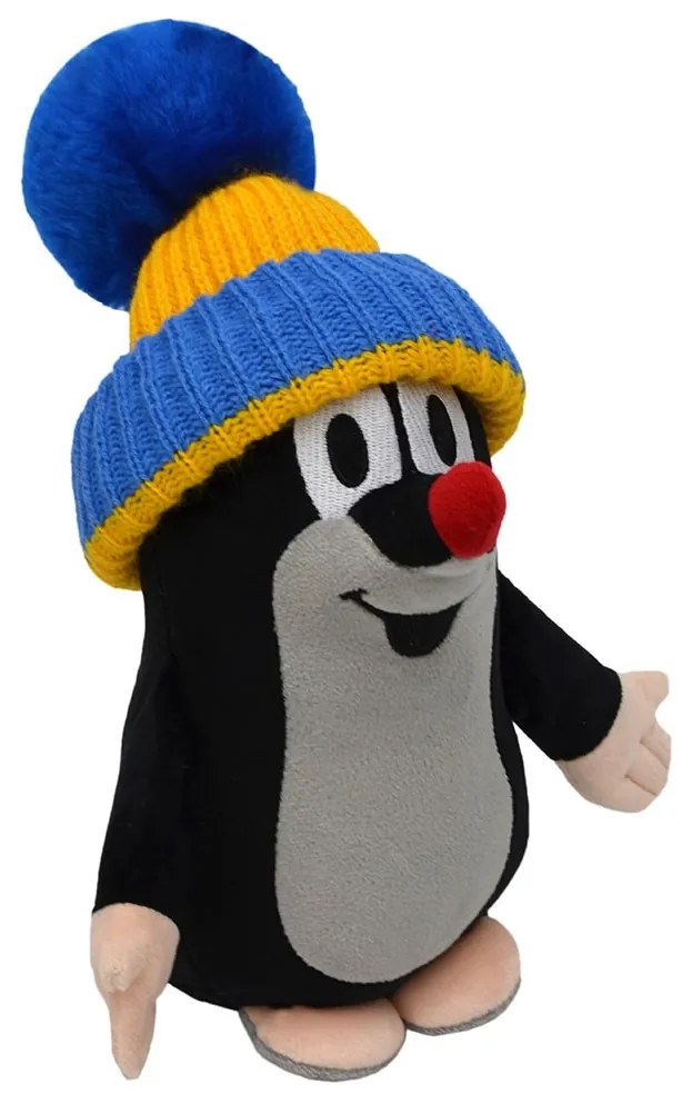 Plüss Kisvakond játék 25 cm kék-sárga sapka