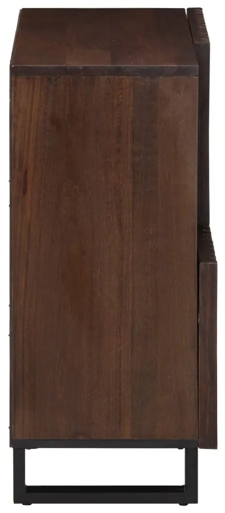 barna tömör mangófa tálalószekrény 80 x 34 x 75 cm