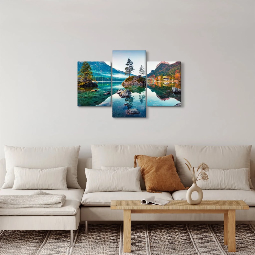 Kép - Lake Hintersee, Bajor - Alpok, Ausztria (90x60 cm)