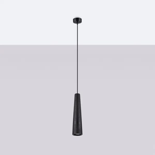 Sollux SL.1355 - Csillár zsinóron ELECTRA 1xGU10/10W/230V beton/fekete