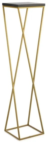 LOFT virágtartó állvány 100x24 cm arany/fekete