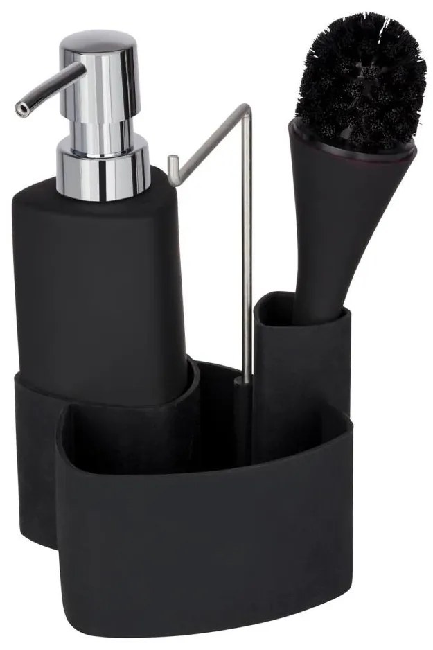 WENKO 3620127800 - EMPIRE mosókészlet 11x19 cm, fekete/ezüst