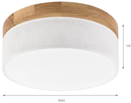 Brilagi - BELLADONNA LED mennyezeti lámpa LED/20W/230V Ø 30 cm fehér/tölgy