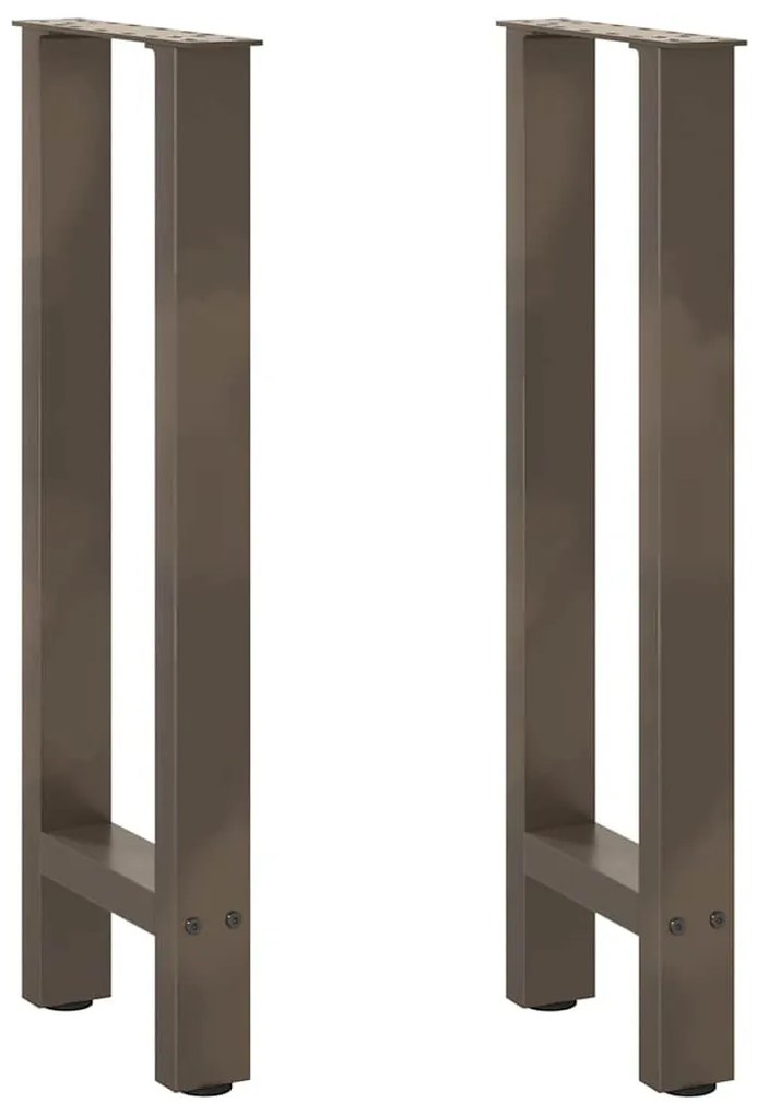2 db natúr acél konzolasztal láb 38x(72-73) cm acél