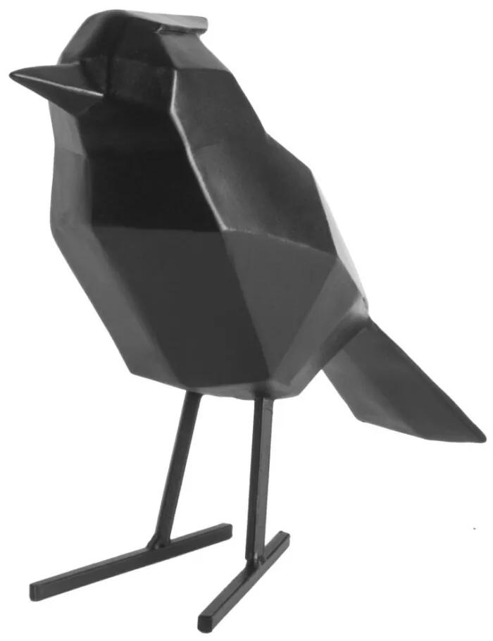 Bird szobor, fekete, 24 cm
