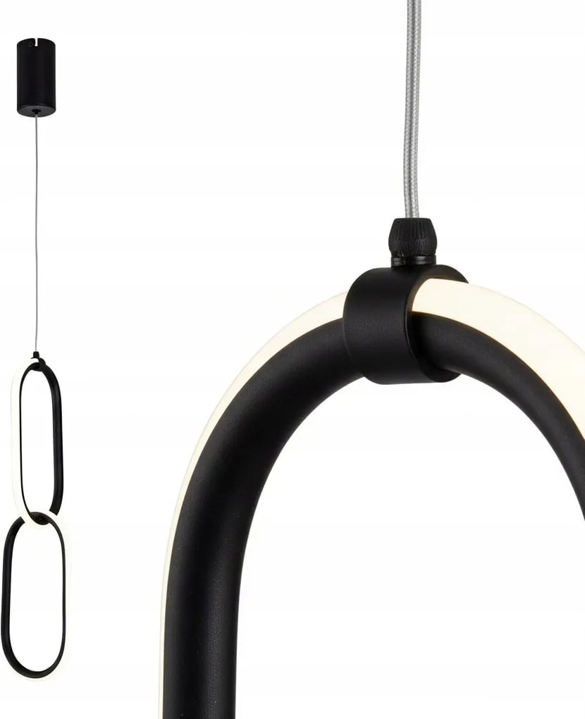 Horoz Mennyezeti Led függőlámpa Santana 12W 700lm 4000K Fekete 120cm