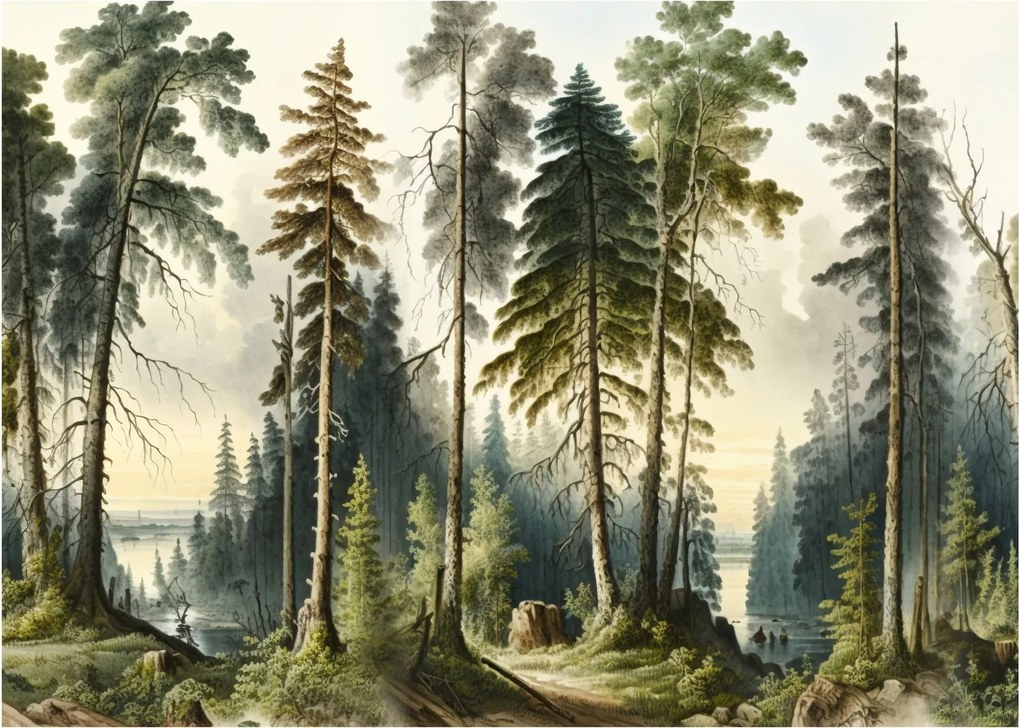 Kép - Szüreti táj az erdők (70x50 cm)