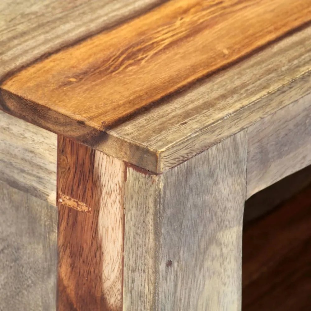 tömör akácfából TV-szekrény 130 x 30 x 40 cm