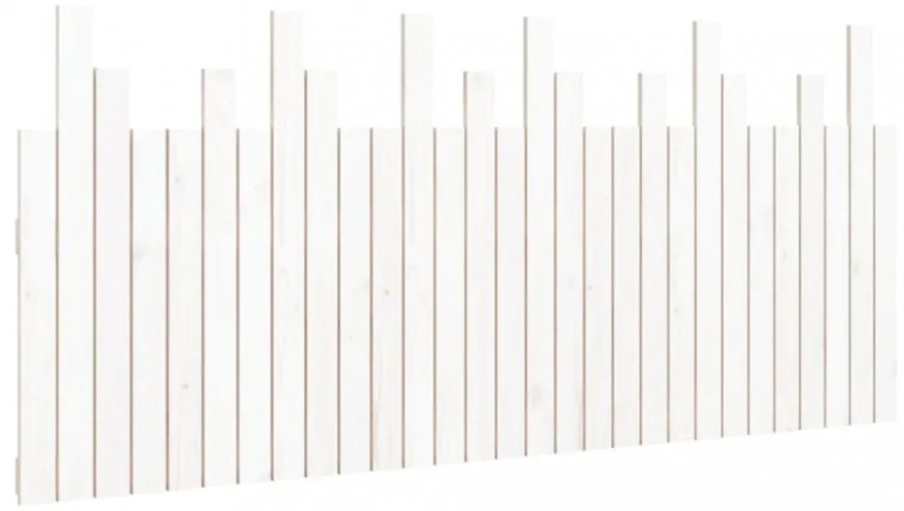 fehér tömör fenyőfa fali fejtámla 185 x 3 x 80 cm