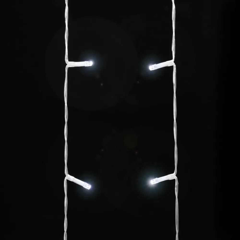 hideg fehér 320 LED-es karácsonyfafüzér 375 cm