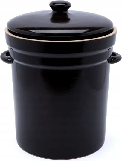 Virágos kőedény 8 L-es kerámia fedővel