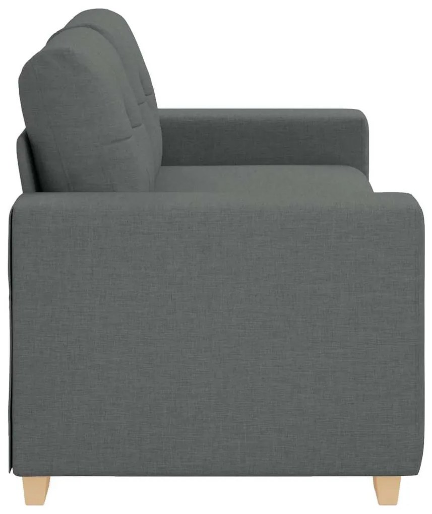 sötétszürke szövet loveseat kanapé 140 cm