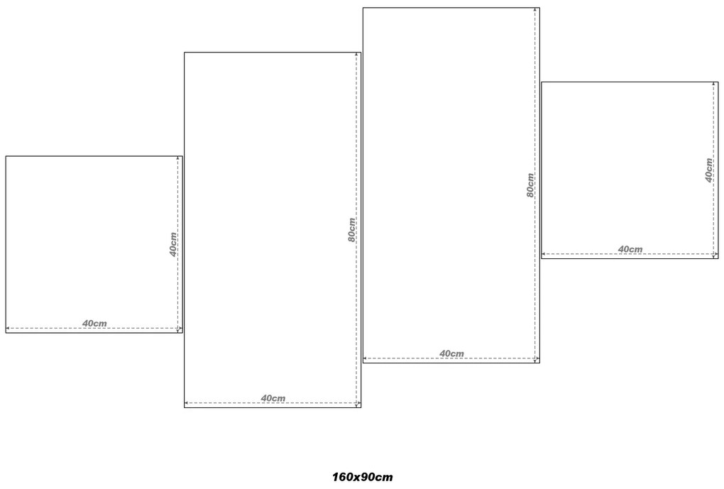 Gario 4 részes vászonkép fotóból Méret: 100 x 70 cm