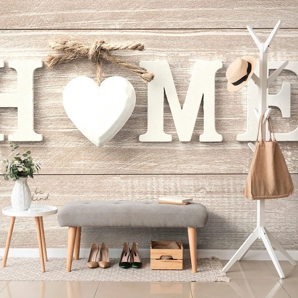 Öntapadó fotótapéta Home felirattal vintage kivitelben