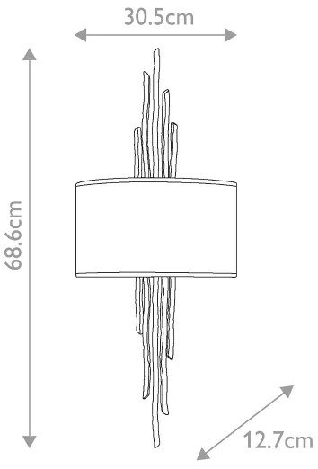 Hinkley - Fali lámpa SPYRE 2xE14/60W/230V szürke
