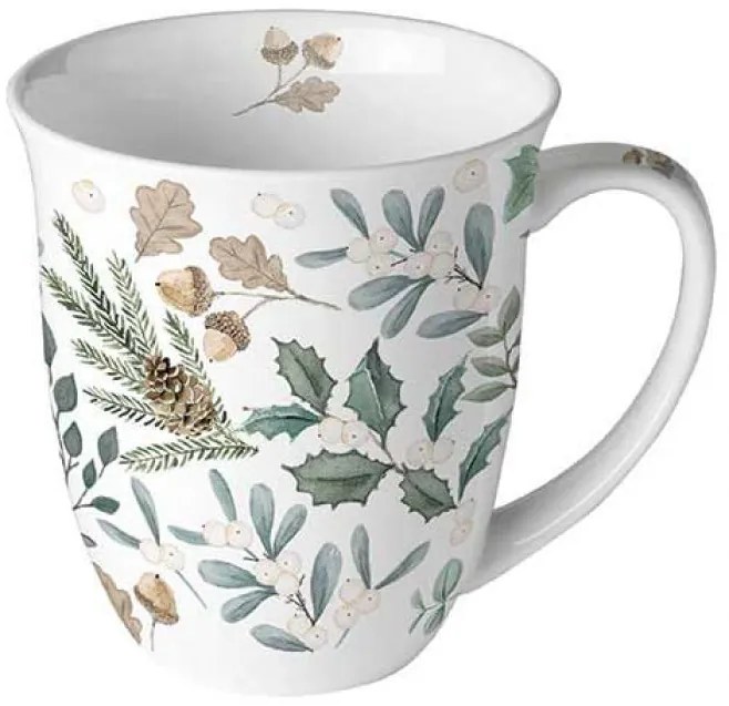 Karácsonyi porcelán bögre Collection of Leaves