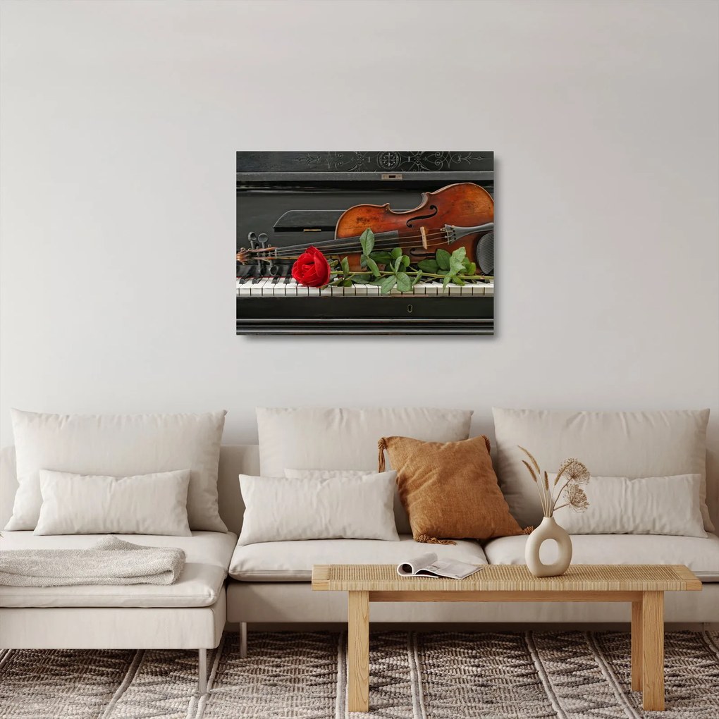 Kép - A zenész emléke (üvegen) (70x50 cm)