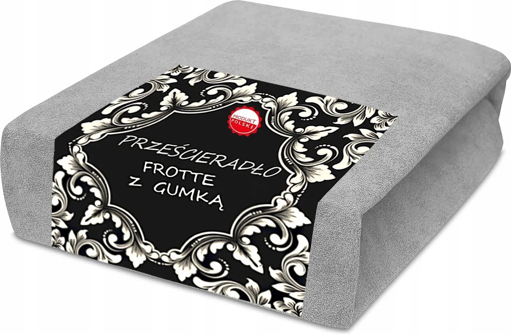 Gumis frotté lepedő 160x200 puha meleg szürke színű