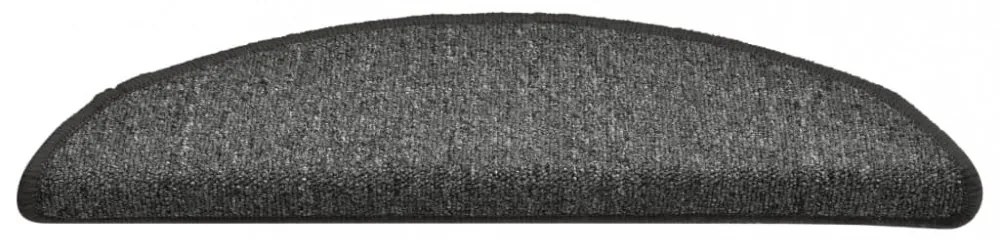 15 db sötétszürke lépcsőszőnyeg 56 x 17 x 3 cm