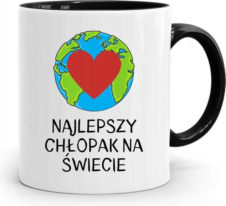 Fekete Bögre Fiúnak Legjobb Fiú nyomott mintával, fényképpel