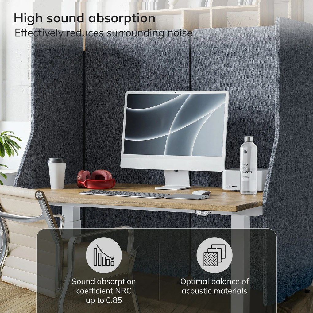 akusztikus falpanel SADIE Carbon Fog 240/145 cm