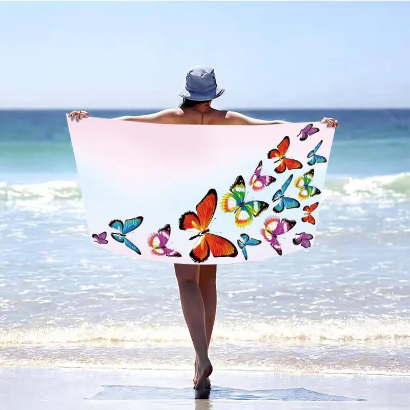 Strandtörölköző SILMARI 100x180 cm színes, 100% mikroszálas