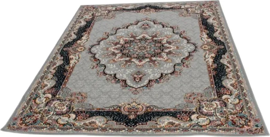 Perzsa szőnyeg szürke TABRIZ 200x300 exkluzív nappali szőnyeg akrilból