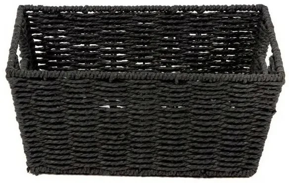 Compactor ETNA kézi kötésű kosár, 31 x 24 x 14 cm, fekete