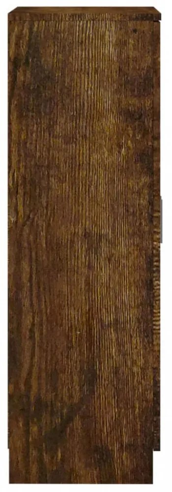 füstös tölgy színű szerelt fa cipősszekrény 55 x 35 x 108 cm