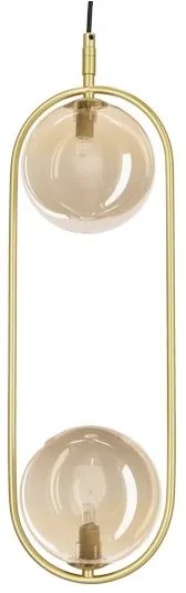 Csillár zsinóron CORDEL 2xG9/28W/230V réz/füstös bézs