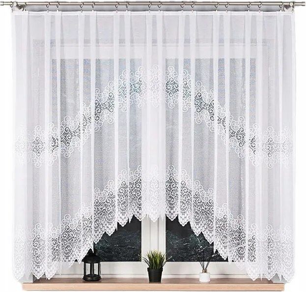 Jacquard készfüggöny Violetta 400X160cm fehér