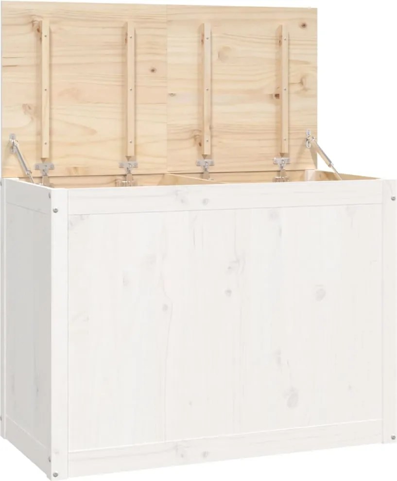vidaXL fehér tömör fenyőfa szennyestartó láda 88,5 x 44 x 66 cm