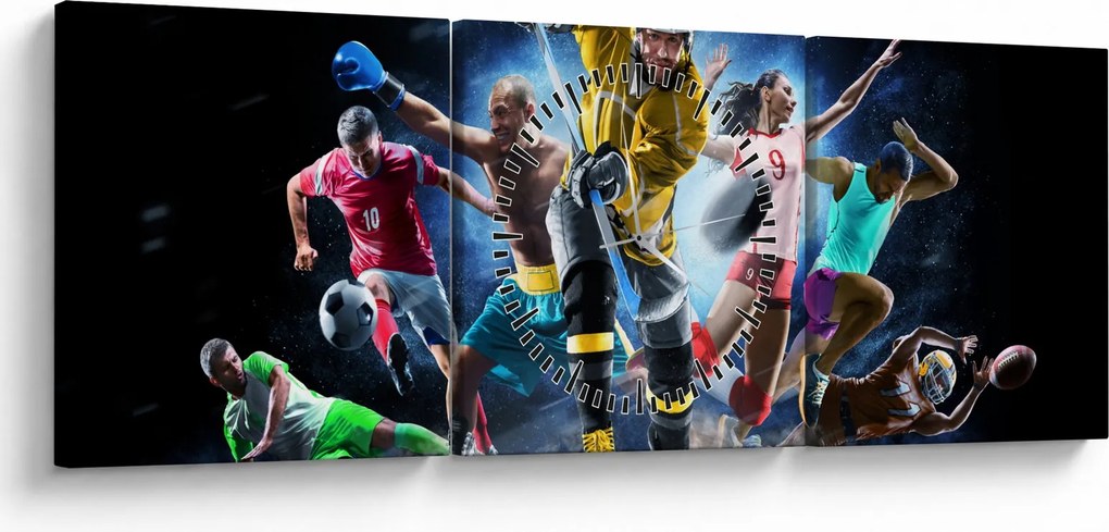 Kép - sport (órával) (90x30 cm)