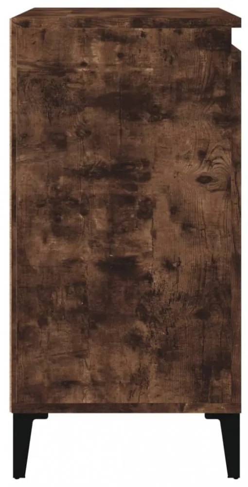 2 db füstös tölgy színű szerelt fa éjjeliszekrény 40x35x70 cm