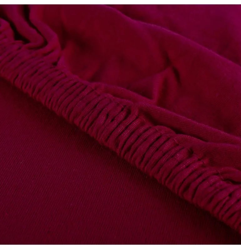 EMI bordó 100% pamutjersey gumis lepedő, Egyedi varrás - kérjük, a méreteket a megjegyzésben tüntesse fel