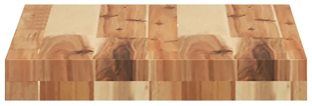 2 db olajbevonatú tömör akácfa függőpolc 40 x 30 x 4 cm