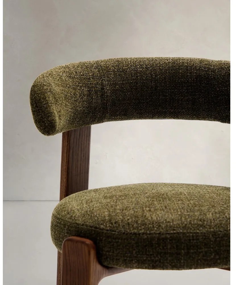 Khaki-barna kőrisfa étkezőszék Granite – Kave Home