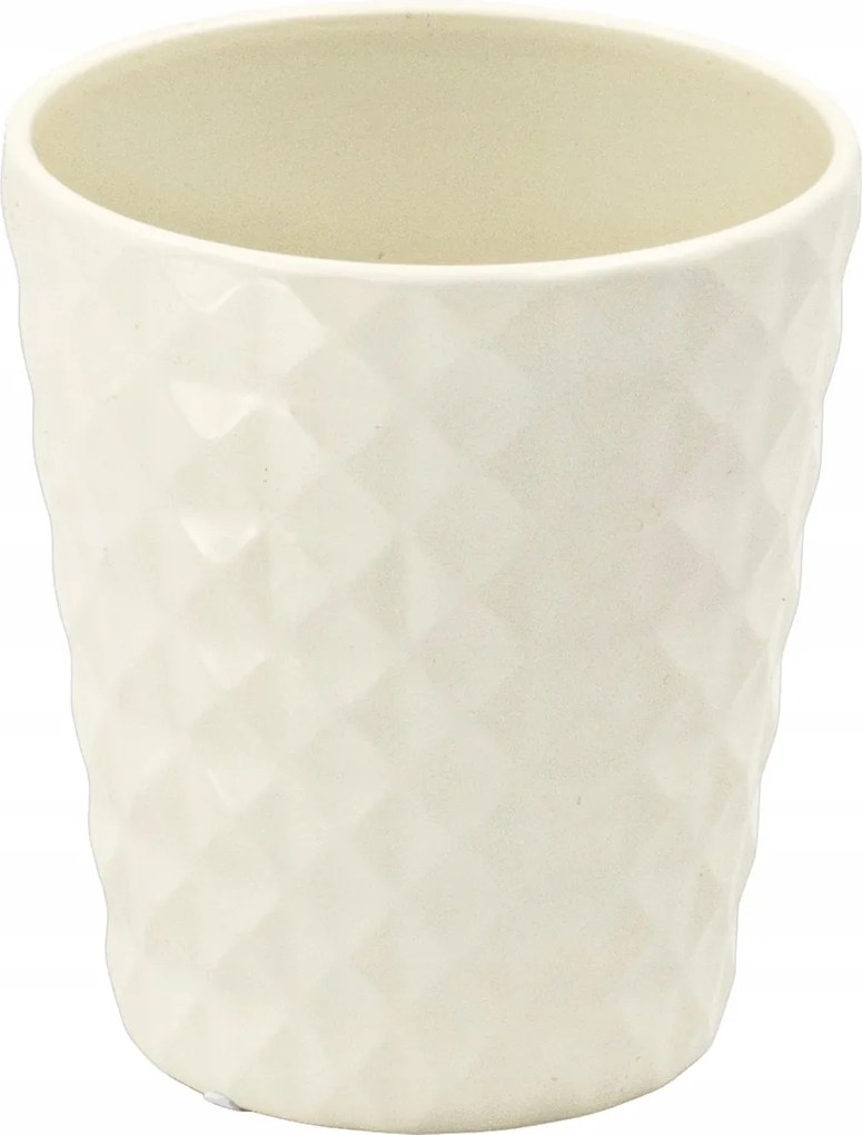 Kerámia kaspóvédő Borneo vanília bézs magasság 14,5 cm