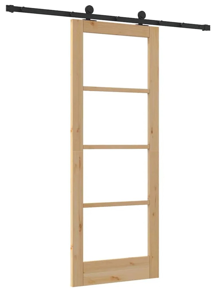 Csúszóajtó ORKDAL Barna 78 x 202 cm Fa és fém