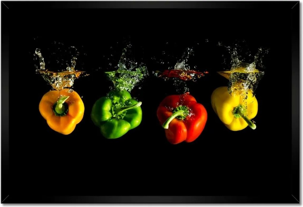 Poszterek keretben 60x40 Paprika Víz