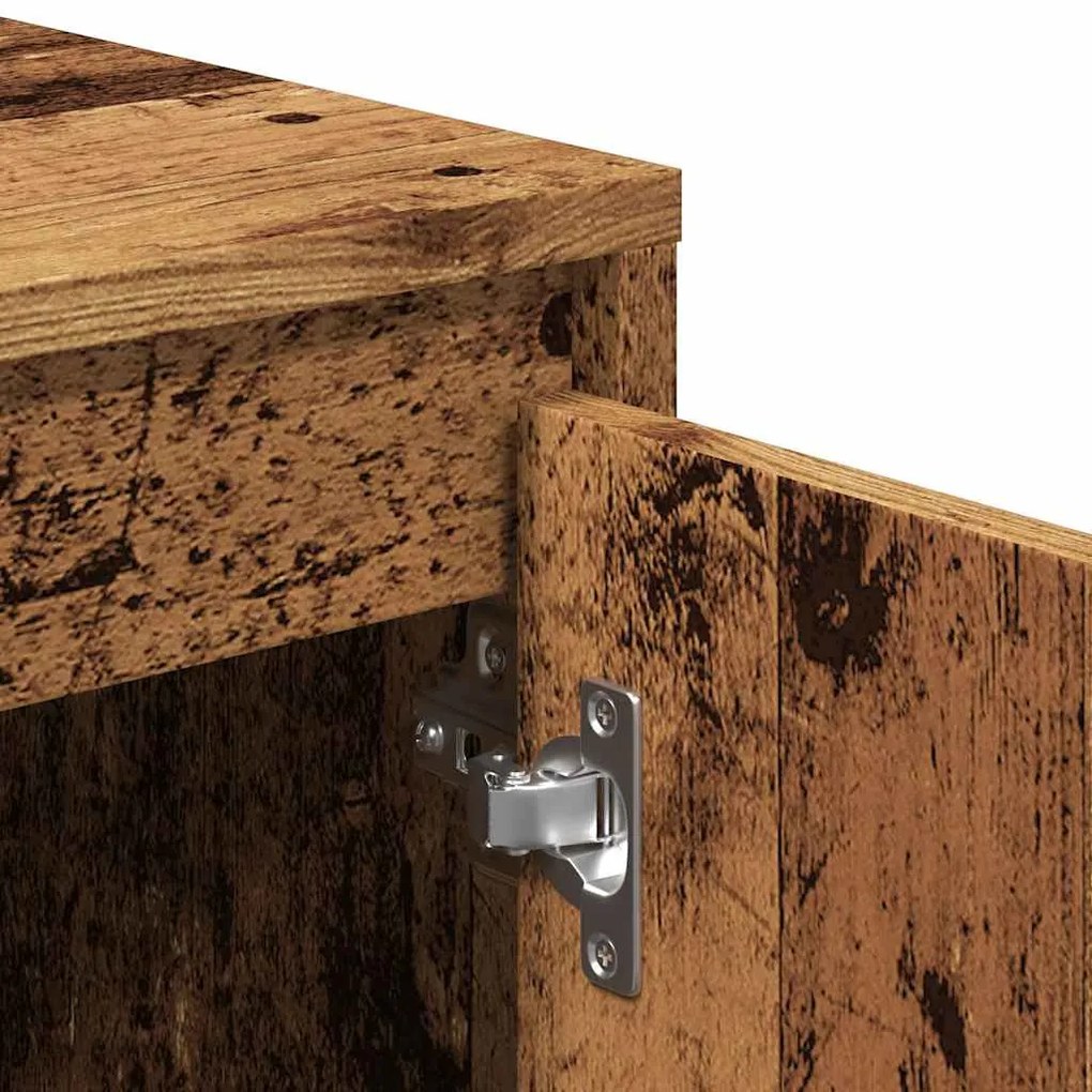 antik fa színű szerelt fa TV-szekrény 120 x 30 x 40,5 cm