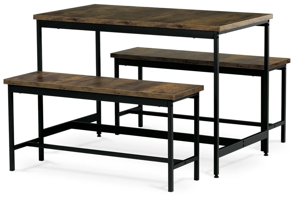 OLD WOOD étkezőgarnitúra 2 paddal, 110 x 60 x 75 cm