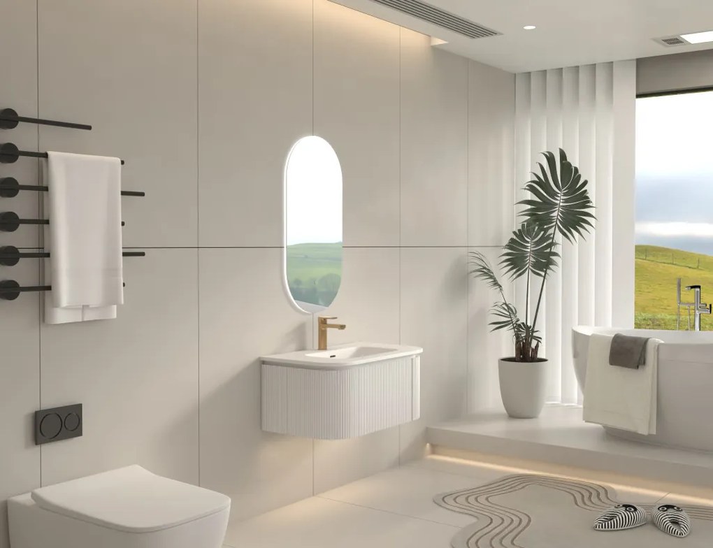 AREZZO design SIERRA 80 cm-es alsószekrény 1 fiók, 2 ajtó, matt fehér
