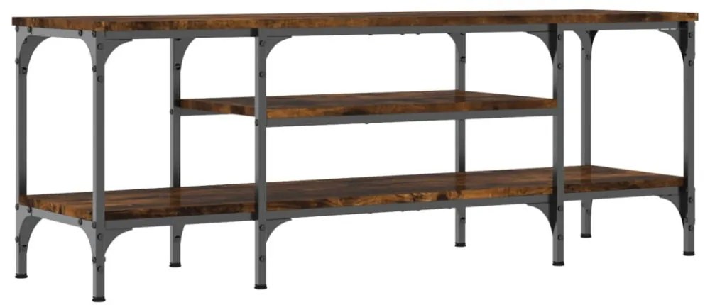 vidaXL sonoma tölgy színű szerelt fa és vas TV-szekrény 121x35x45 cm