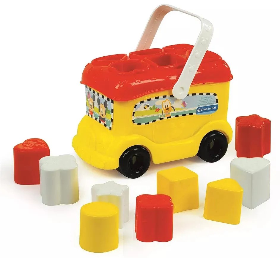 Disney Mickey Yellow formaválogató busz Clementoni