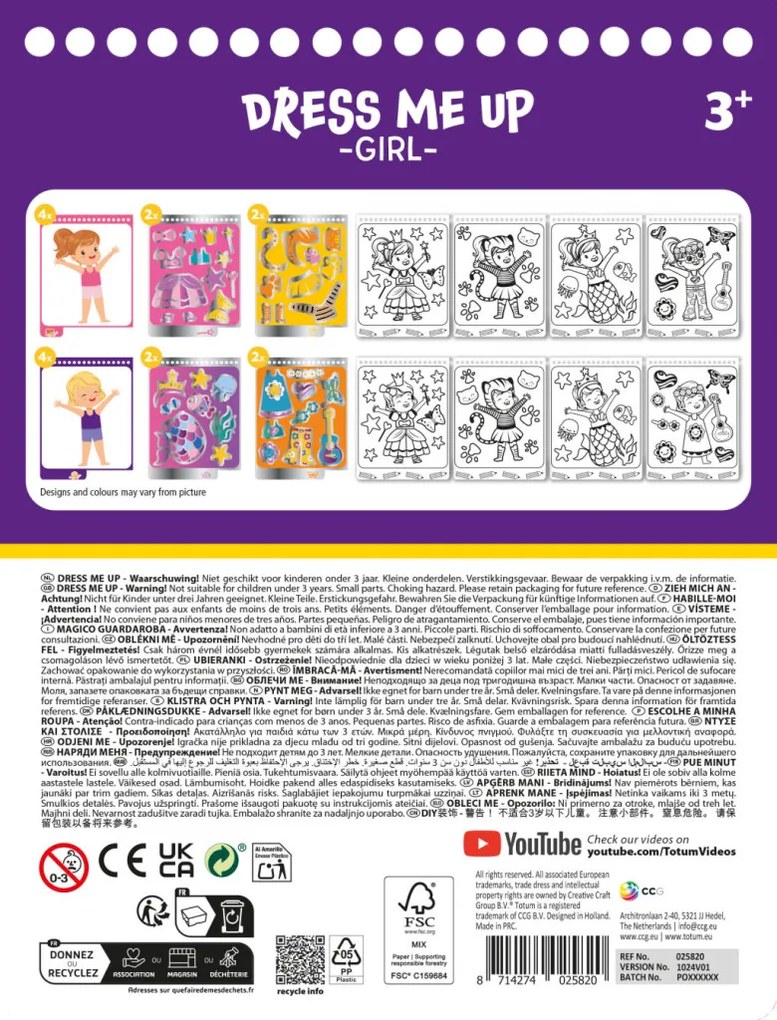 Öltöztetős Girl játék szett
