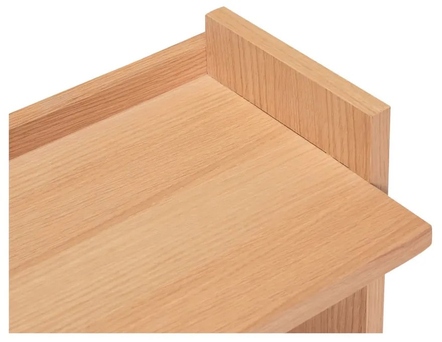 Natúr színű többszintes fali polc tölgyfa dekorral 100 cm Forma – Hübsch