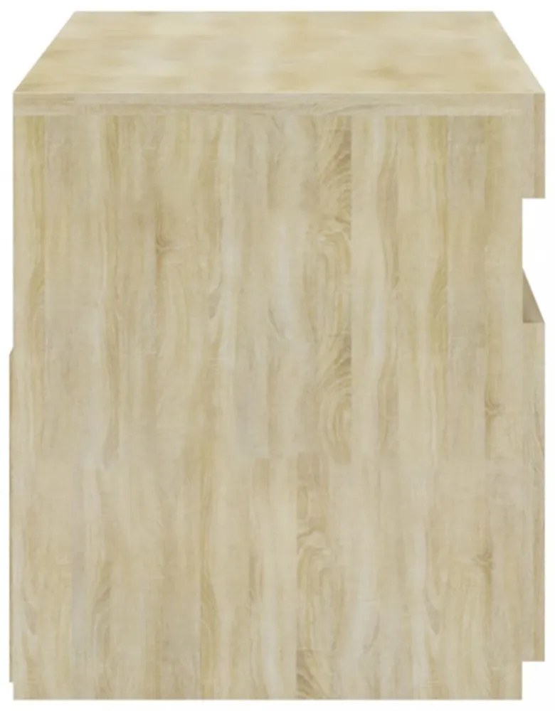 sonoma tölgy színű TV-szekrény LED-világítással 75 x 35 x 40 cm