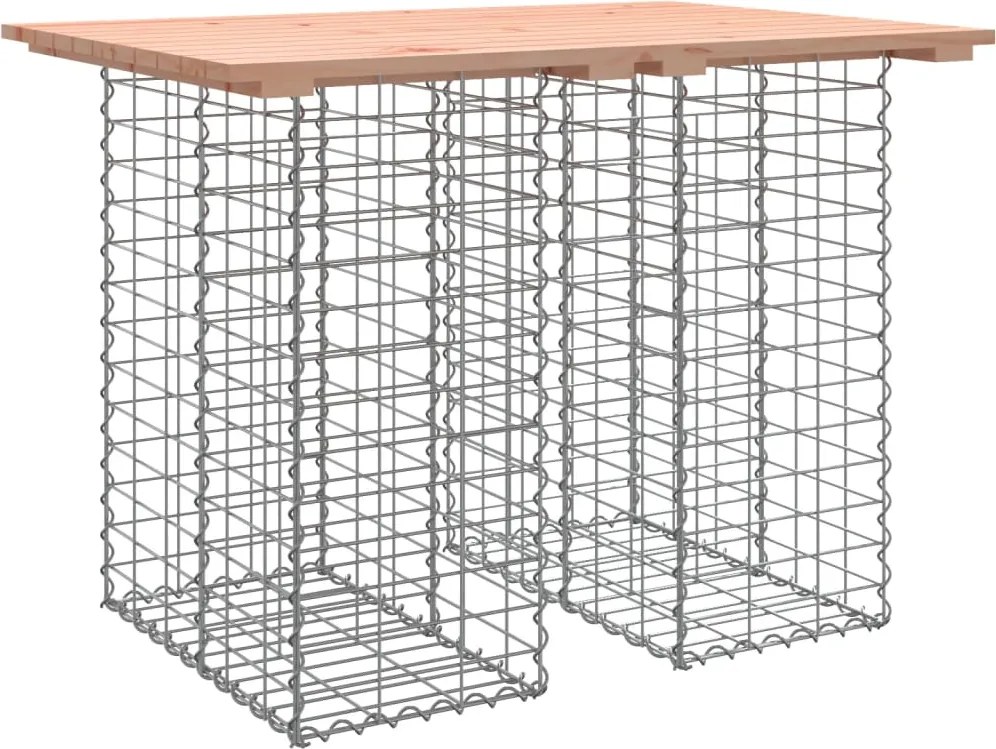 vidaXL tömörfa kerti asztal gabion mintával 100 x 70 x 72 cm Douglas