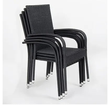 Paris fekete műrattan kerti szék - Bonami Essentials